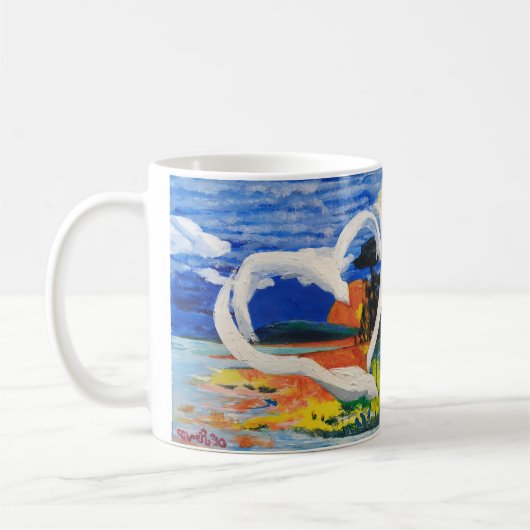 Zwei Vogelkonzepte Tasse (Links)