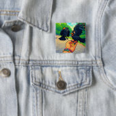 Zwei vom Cartoon fütternd Schwarze Button (Beispiel)