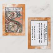 Zwei von Münzen Visitenkarte (Vorne/Hinten)