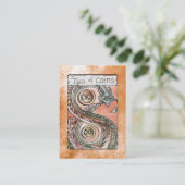 Zwei von Münzen Visitenkarte (Stehend Vorderseite)