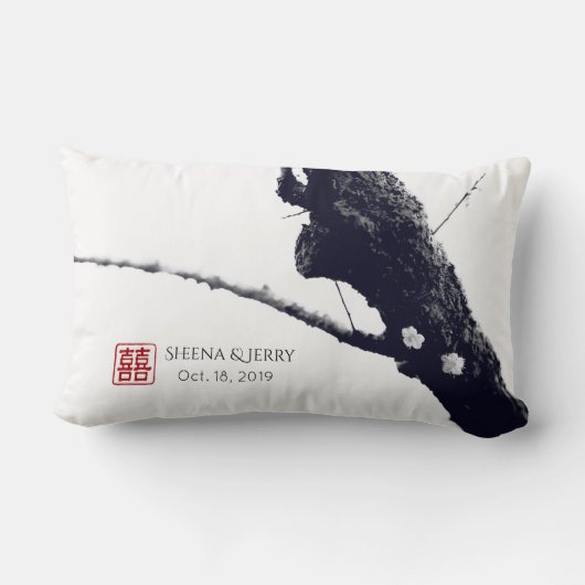 Zwei von uns Chinesen, die ein Hochzeitsgeschenk m Lendenkissen (Rückseite)