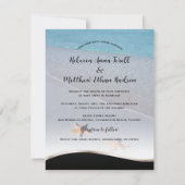 Zwei von uns / Ocean Liebe Starfish Beach Hochzeit Einladung (Vorderseite)