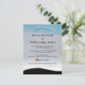 Zwei von uns / Ocean Liebe Starfish Beach Hochzeit Einladung (Stehend Vorderseite)