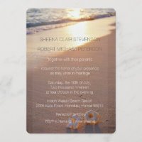 Zwei von uns / Plumeria Beach Sunset Wedding Invit