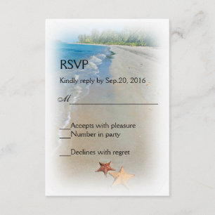 Zwei von uns   RSVP-Karte der Liebe Starfish RSVP Karte