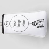 Zwei Wachhunde Monogramm Golf Headcover (Vorderseite)