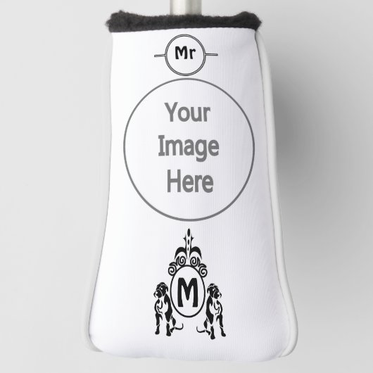 Zwei Wachhunde Monogramm Golf Headcover (Rotieren 90)