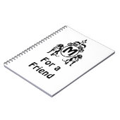 Zwei Wachhunde Monogramm Notizblock (Linke Seite)