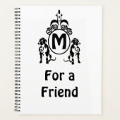 Zwei Wachhunde Monogramm Planer (Vorderseite)
