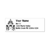 Zwei Wachhunde Monogramm-Rücksendeadresse Permastempel (Design)