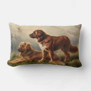 Zwei wachsamen Hunde Lendenkissen