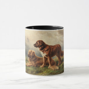 Zwei wachsamen Hunde Tasse