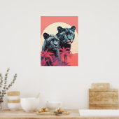 Zwei Wächter: Tropische Panther Poster (Küche)