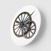 Zwei Wagenräder Runde Wanduhr (Winkel)