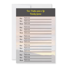 Zwei Wahrheiten und ein leichtes Spiel | Family Wi