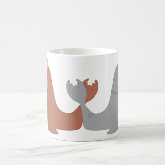 Zwei Walruses Coffee Tasse (Mittel)