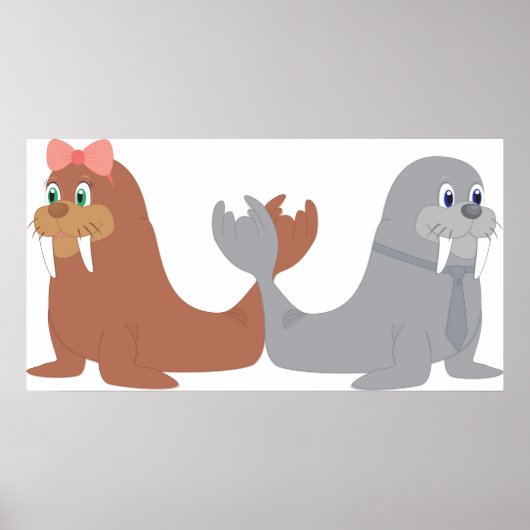 Zwei Walruses Poster (Vorne)