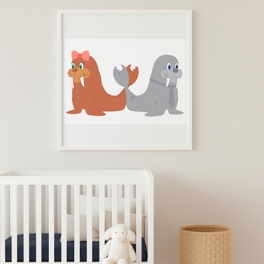 Zwei Walruses Poster