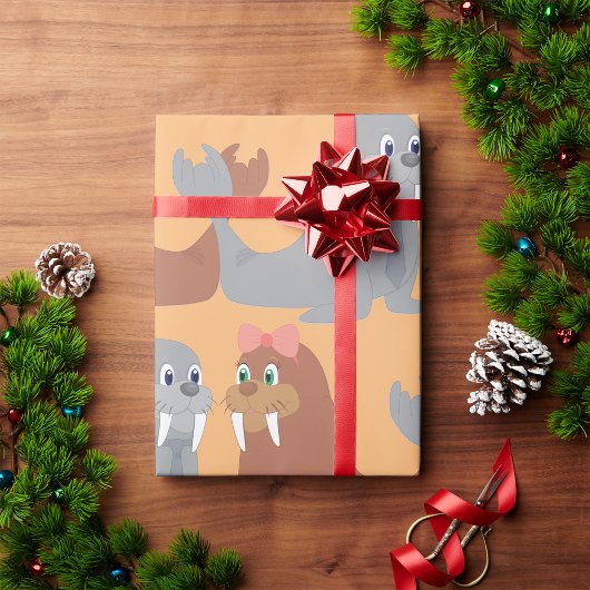 Zwei Walruses Wrapping Paper Geschenkpapier
