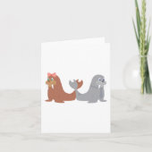 Zwei Walrusse Karte (Vorderseite)