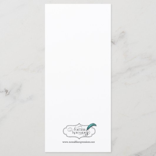 Zwei Warnungen als ein Menü Menükarte (Rückseite)