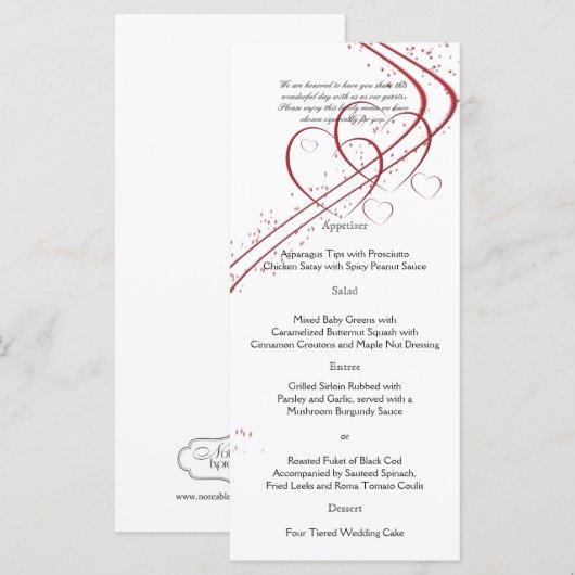 Zwei Warnungen als ein Menü Menükarte (Vorne/Hinten)