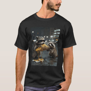 Zwei Waschbären essen käsigen Taco-Müll-Panda-Stra T-Shirt