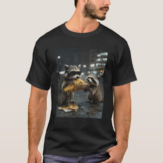 Zwei Waschbären essen käsigen Taco-Müll-Panda-Stra T-Shirt
