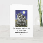 Zwei Waschbären in der Liebe Karte (Rückseite)