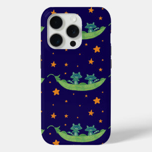 Zwei Waschbären in einer Erbsenschote Whimsical Case-Mate iPhone Hülle