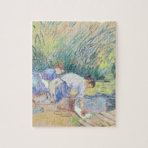 Zwei Washerwomen (Pastell auf Papier) Puzzle