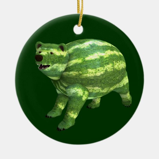 Zwei Wassermelonen Keramikornament (Vorne)
