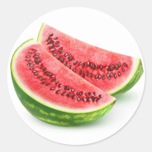 Zwei Wassermelonen Runder Aufkleber