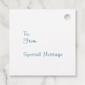 Zwei Watercolor Winter Pine Trees Geschenkschilder Geschenkanhänger (Rückseite)