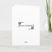 Zwei Wedding Herzen Dankeskarte (Rückseite)