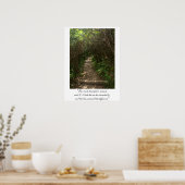 Zwei Wege divergierten in einem Holzposter Version Poster (Küche)