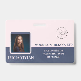 Zwei Wege Farbe Stil Navy trockenen blauen Mitarbe Ausweis