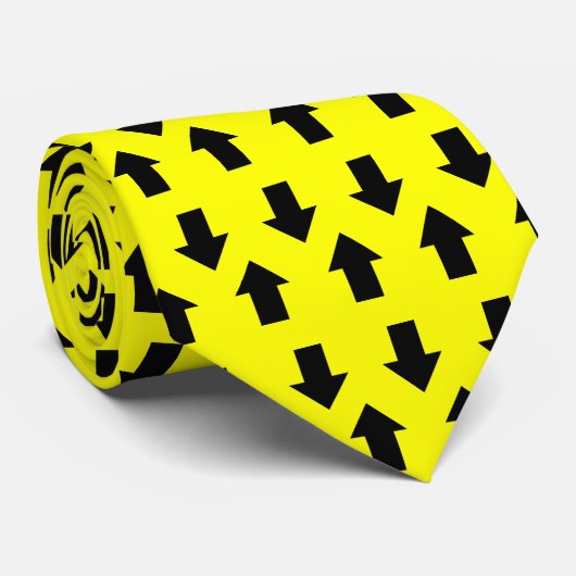 Zwei-Wege-Pfeile - gelb Krawatte (Gerollt)