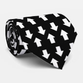 Zwei Wege weiße Pfeile - schwarz Krawatte (Gerollt)