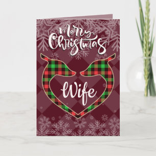 Zwei Weibliche Hirsche für Ehefrau/Freundin Weihna Karte