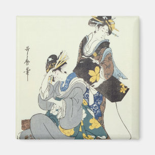 Zwei weibliche Zahlen Magnet