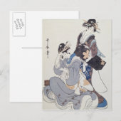 Zwei weibliche Zahlen Postkarte (Vorne/Hinten)