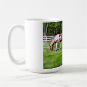 Zwei weiden lassende Farben-Pferde Kaffeetasse (Links)
