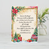 Zwei Weihnachtsbäume Einladung (Stehend Vorderseite)