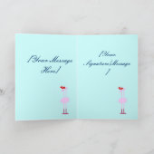 Zwei Weihnachtsflamingo-Karte Feiertagskarte (Innenseite)