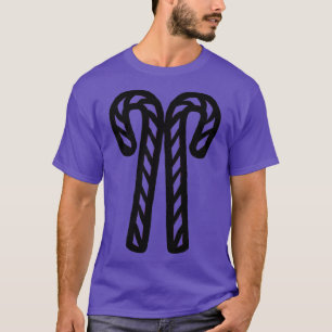 Zwei Weihnachtskaninchen-Kontur T-Shirt