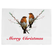 Zwei Weihnachtsmänner Große Geschenktüte (Rückseite)
