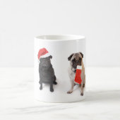 Zwei WeihnachtsMöpse Kaffeetasse (Mittel)
