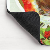 Zwei Weihnachtsrobinen Mousepad (Ecke)