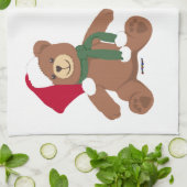 Zwei Weihnachtsteddy Bears Küchentuch (Gefaltet)